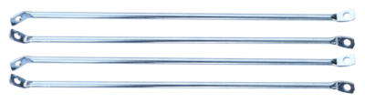 60-66 CHEVY/GMC C-10 Fleet Side Bedside Brace Set, Chrome Plated, 4PC